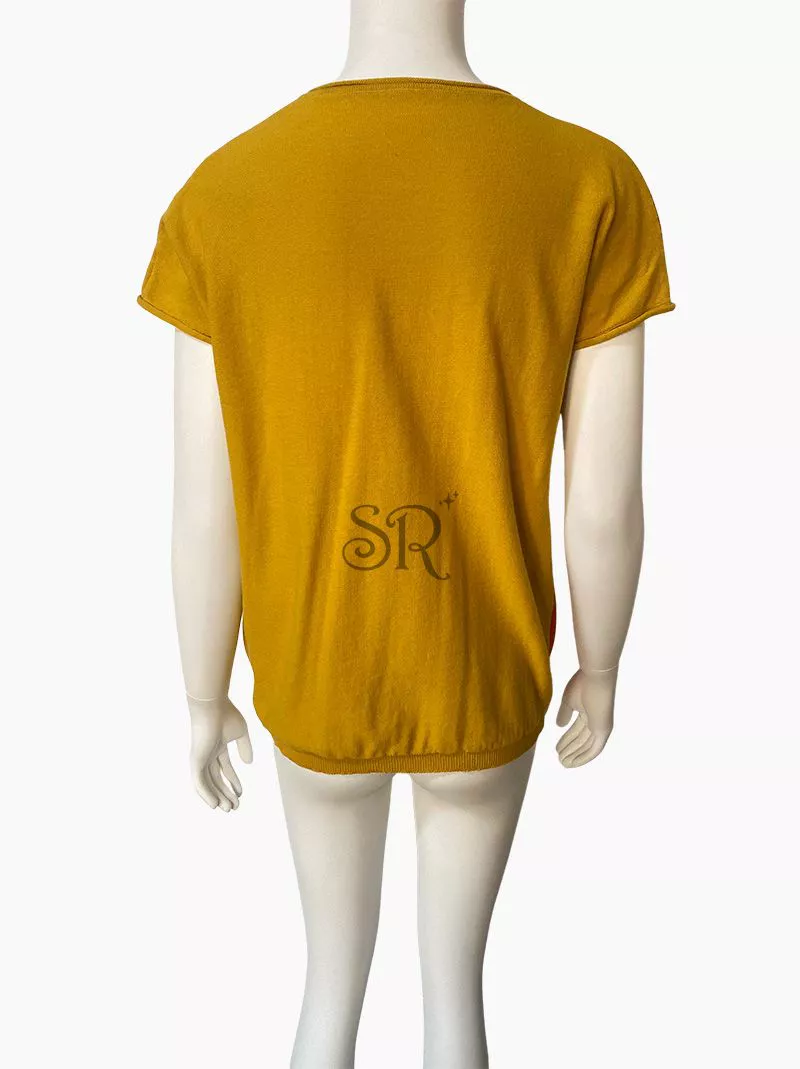 New SR Clothing Two Tone Short Sleeve Sweater